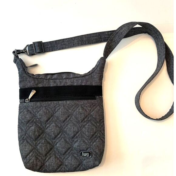 Lug Skipper Crossbody‎ Bag Purse RFID Travel Grey Small Zip Quilted Adjustable - Picture 1 of 9